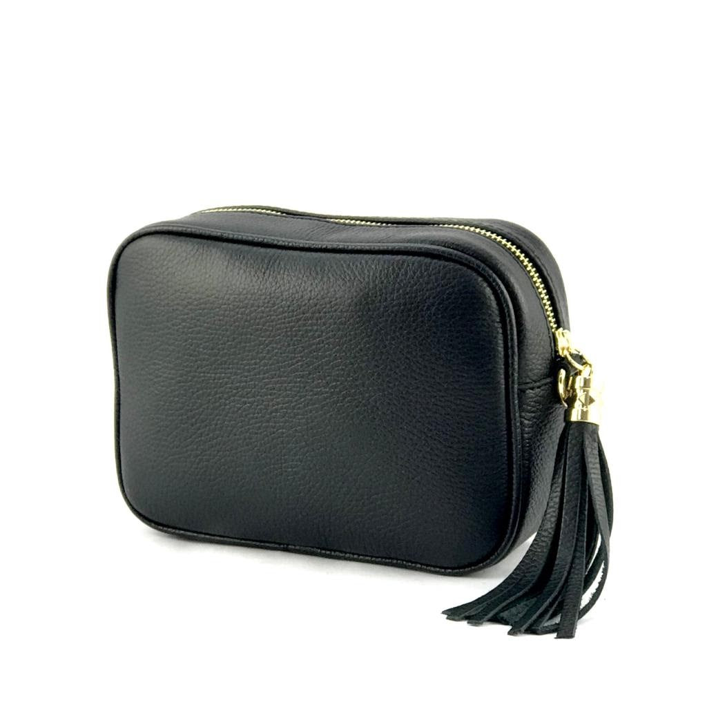 borsa a tracolla - PARIS - crossbody bag genuine leather - nero